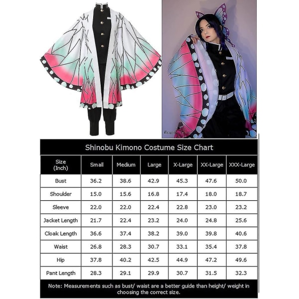 Kids Anime Demon Slayer Cosplay Costume Set Adult Tanjirou Nezuko Outfit V -a Kochou Shinobu S