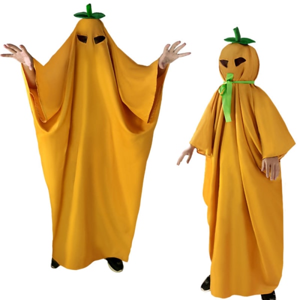 Mub- Halloween Party Pumpkin Cloak Children's Adult Ball Funny Pumpkin Cosplay Cloak Wholesale As Picture Shows 9-10t