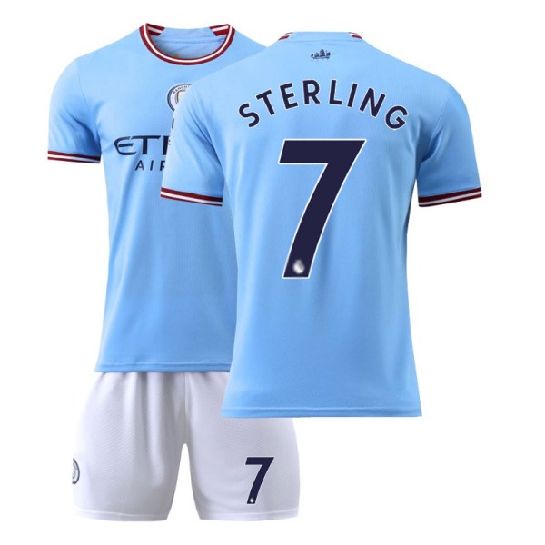 Manchester City tröja 22-23 fotbollströja vuxen tröja nummer  TERLING 7 S