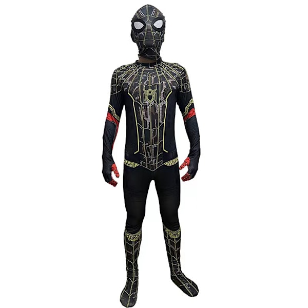 Mub- Halloween Cosplay-asu Uusin Hieno Hämähäkkimies Spiderman-asu Hieno Hyppypuku Aikuisille Ja Lapsille Punainen Musta Cosplay-vaatteet 06 110cm S