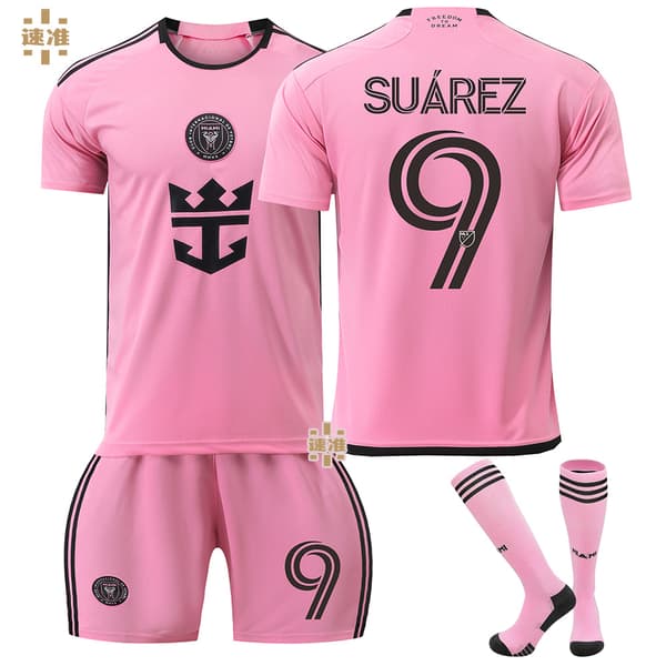 Mub- 2425 Miami Hem Fotbollströja Set 9 SUAREZ M