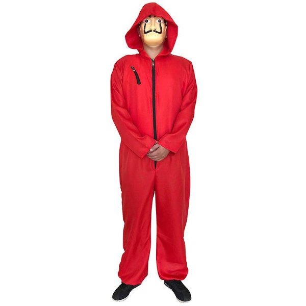 Lasten ja aikuisten La Casa De Papel Cosplay Halloween -asu naamiosetti -a Adult 3XL