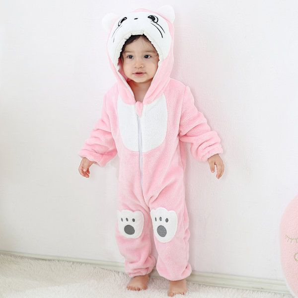 Mub- MICHLEY Design dit eget design Børne Flannel Rompers Drenge Hættetrøje Tøj Heldragt Dyr Baby Kostume ASD15 100CM