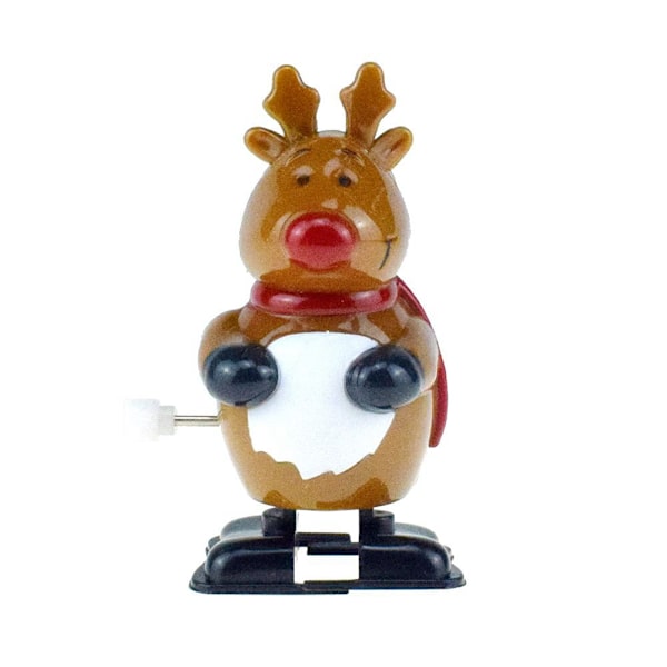 Xbi- Söt slingrande urverk bobblehead walking leksak julklappar Mörkbrun älg som går