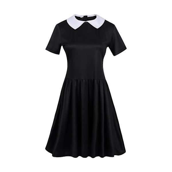 Onsdag Adams Kläder Familjen Addams Värdinnan Tess Cosplay Performance Dansklänning Kostym Cosplay Karneval Barn Vuxna Flickor Damer 3 kids 110