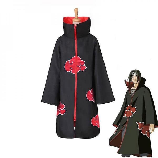 Naruto Akatsuki kappe anime rollespilskostume . Cloak 135CM