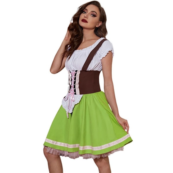 Xib- New Germany Oktoberfest dress with a green dress in the style of the Badelian ethno L