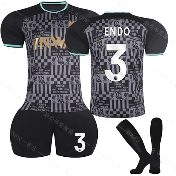 Xbi- 2024 Liverpool co-märkt sort fodboldtrøje 3 ENDO #22