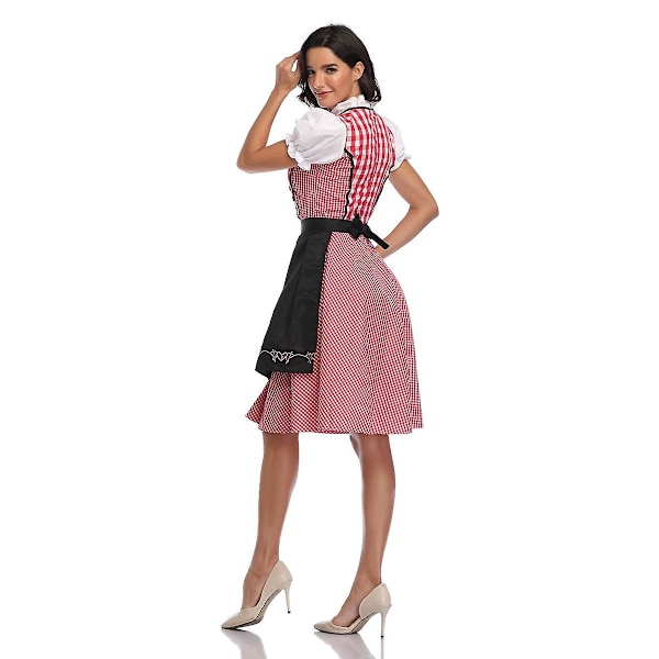 Naisten Oktoberfestin olutneitoasu, baijerilainen perinteinen Dirndl-mekko, karnevaali Black M