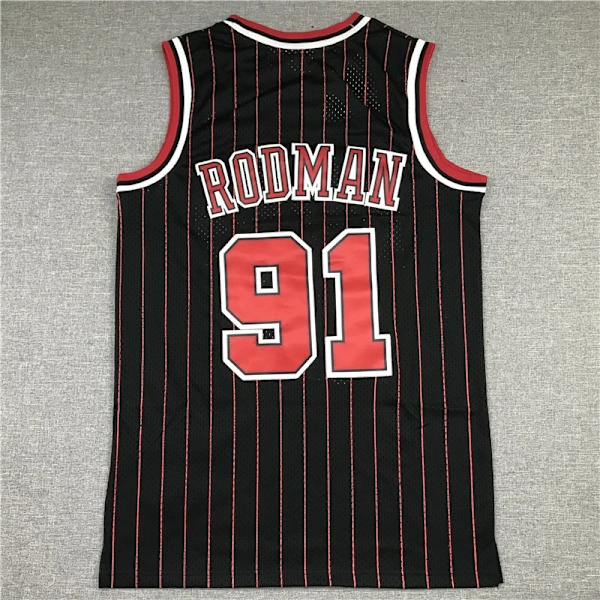 Ny 2023 baskettrøye #91 Pippen Rodman T-skjorte style 2 M