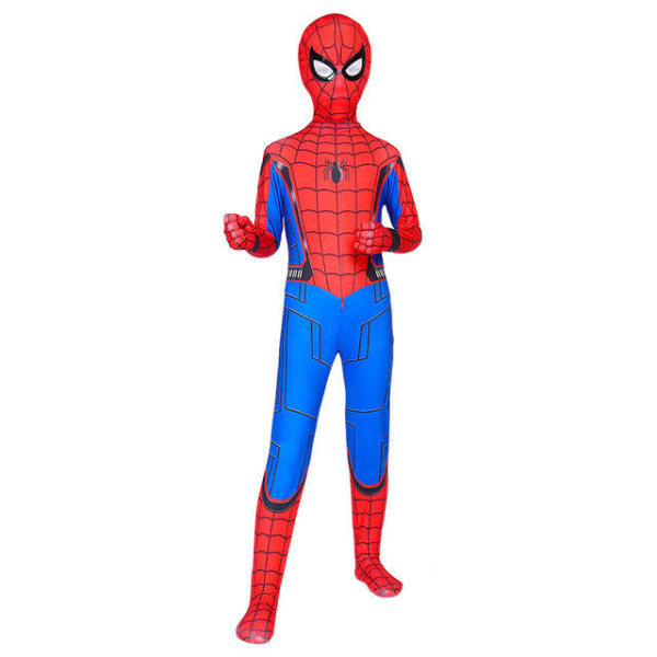 Mub- Red Black Spiderman Costume Spider Man Suit Spider-man Costumes Children Kids Spider-man Cosplay Clothing Halloween Costume 4 120