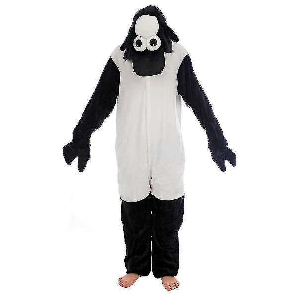 Halloween Unisex Onesie Kigurumi Fancy Dress Kostym Hupparit Pyjamat Yöasut-9-1 Black Sheep M for 160-170cm
