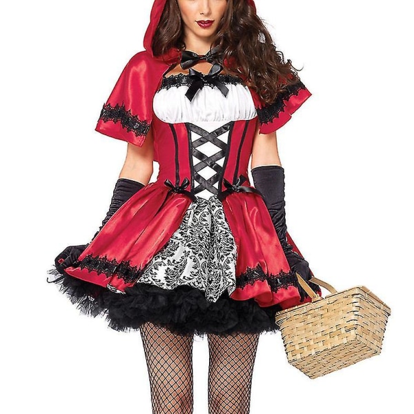 Klassisk Lille Rødhætte Kostume Halloween Fantasy Hønsefest Cosplay Kostume Spil Uniform_a -a 2XL