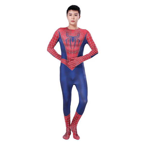 Mub- Halloween Zipper Sets TV&Movie Superhero Jumpsuit Performance Wear Spider-man Costume with Headgear jz837 130