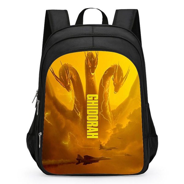 Godzilla Print Skoleveske Barn Vanntett Ryggsekk #1 14 S