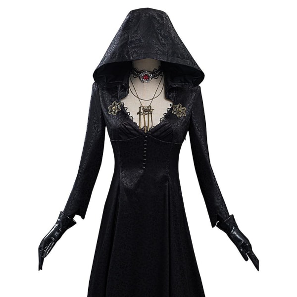 Evil Village Cosplay Kostume Vampyr Dame Kjole Outfits Halloween Karneval Dragt -a Female S