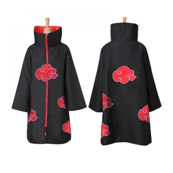 Naruto Akatsuki Cloak Anime Cos Kostym Kit Itachi Robe Cospla 8 Pieces Set XS