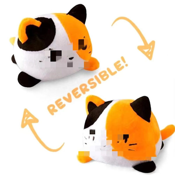 Mub- söpö sarjakuvaelokuva flip-nukke flip kaksisuuntainen nukke avokado plyysilelu Flower cats 15cm