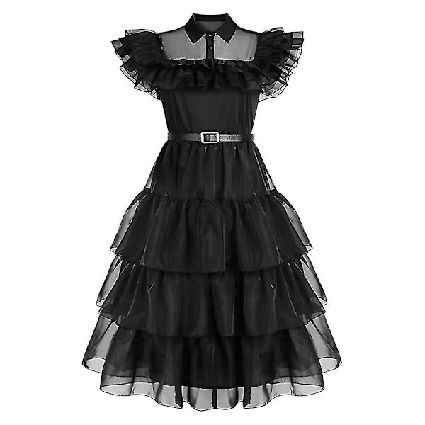6-10 vuotta keskiviikko Addams mekko lapsille tytöille Cosplay juhlapuvut mekko lahjat -a 8-9 Years