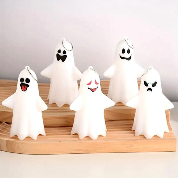 Mub- Halloween Light White Ghost Led Light Halloween Koriste Yövalo Ripustus Pendent Valot Halloween Koriste Ulko Sisä H6021-02