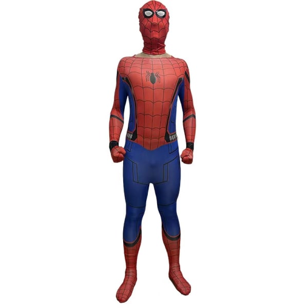 Mub- Halloween Cosplay-asu Uusin Hieno Hämähäkkimies Spiderman-asu Hieno Hyppyhaalari Aikuisille Ja Lapsille Punainen Musta Cosplay-vaatteet 01 170cm 4XL