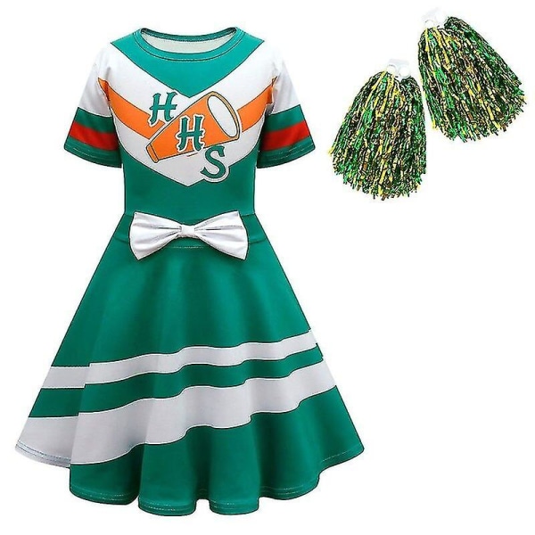 Chrissy Cunningham Cosplay Costume Stranger Things Säsong 4 Cheerleader Props Hawkins High School Lucas Sinclair Girls Dress -a 80889a 150(10Y)