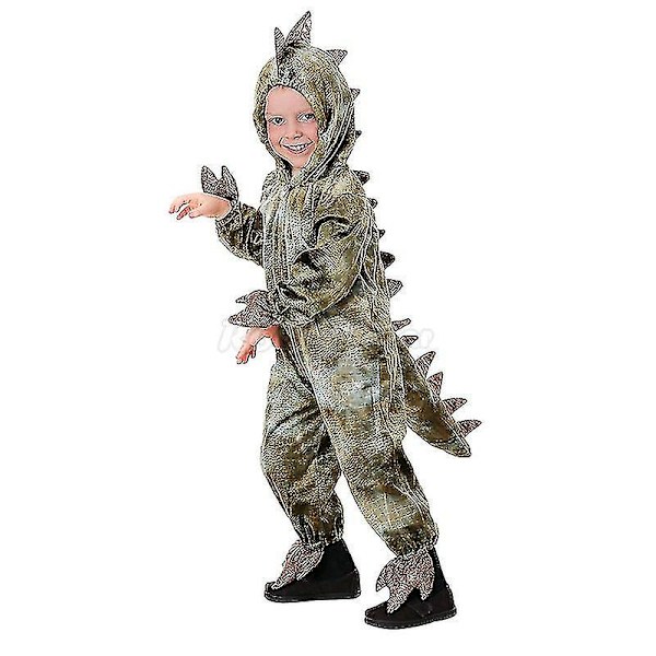 Søt Dinosaur Kostyme for Barn, Gutter og Jenter - Jumpsuit for Halloween, Purim, Karneval, Fest, Show - Klær i Høy Kvalitet - C85m70 S 3 S ( 90-100 cm )