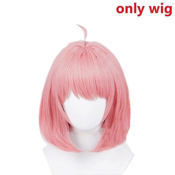 Aikuisten lasten anime SPY FAMILY Anya Forger -mekko univormu Cosplay -asu A1 Wig XXXL