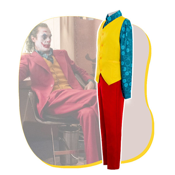 Xbi- Joker Film Cosplay Röd kostym Cosplay Scenkostym S