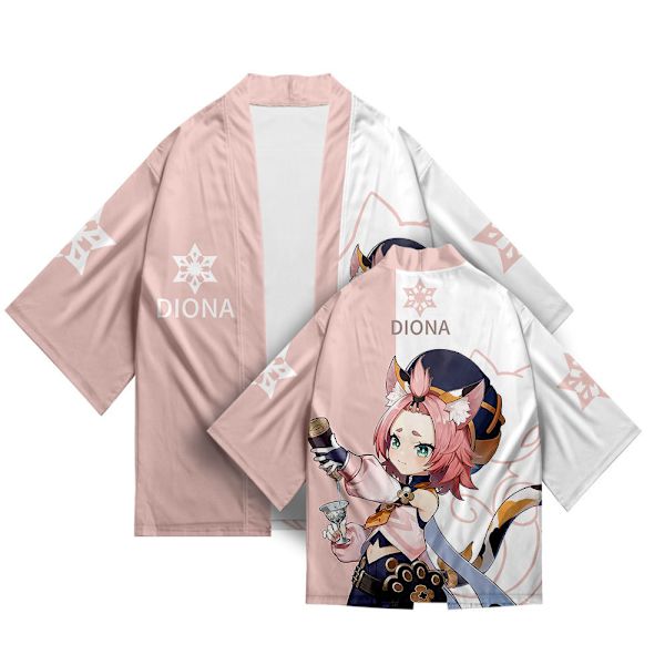Mub- 26 Styles Genshin Impact Xiao Zhong Li Qiqi Cosplay 3D Printing Haori Anime Kimono Cloak Anime Cartoon Clothing 9 3 XL