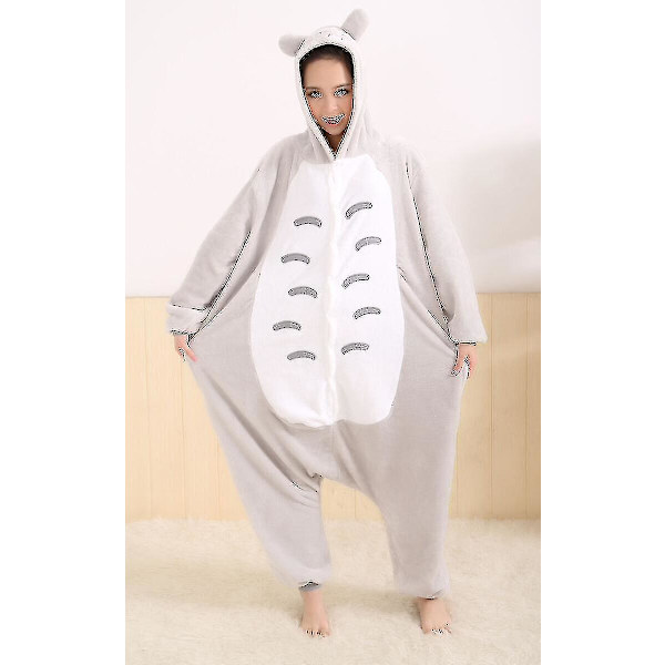 Halloween Unisex Onesie Kigurumi Fancy Dress Kostyme Genser Pyjamas Soveklær-9-1 Totoro S for 150-160cm