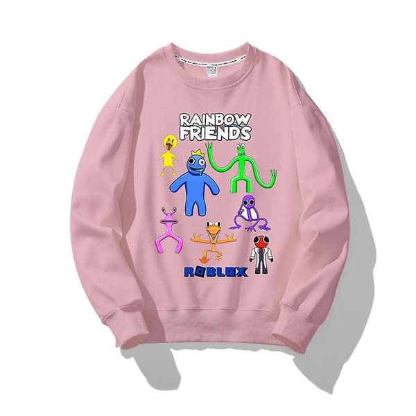 Roblox Rainbow Friends Pullover Varm tröja Rainbow Friends Printed kläder Barn Pullover V .4 Dark Pink 120cm