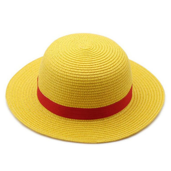 Mub- Luffy Kostyme Halmhatt Cosplay Dress Up for Halloween Comic Con Anime Fest for Barn Småbarn Gutter hats( one size fits all) S