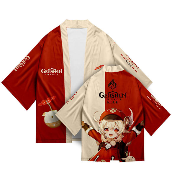 Mub- 26 Styles Genshin Impact Xiao Zhong Li Qiqi Cosplay 3D Printing Haori Anime Kimono Cloak Anime Cartoon Clothing 25 2 XL