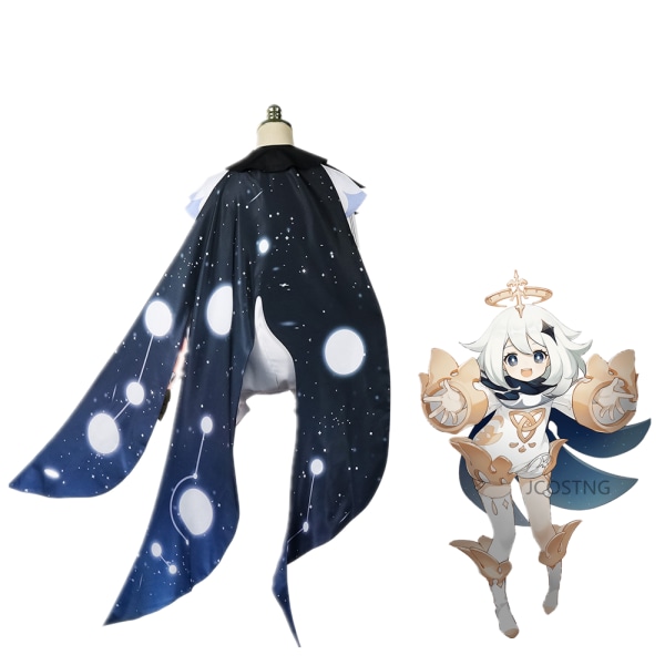 Mub- ecowalson Game Genshin Impact Vaatteet Paimon Cosplay Puku Naisille Tytöille Halloween Juhlat Cosplay Yhtenäinen Koko Sarja Lyhyt Peruukki cloth XL