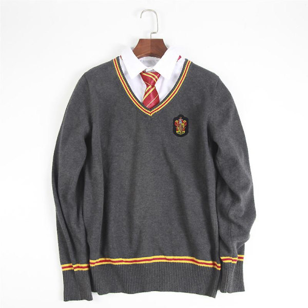 Gryffindor Jumper White Shirt Ties Cosplay Men And Women Long Sleeve Pullover -a man M