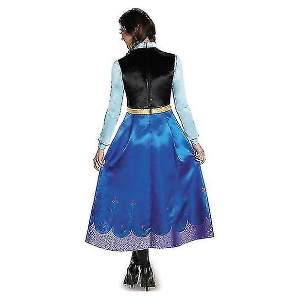 Voksen Prinsesse Anna Cosplay Kostume Frozen Christmas Cos Fancy Dres -a S