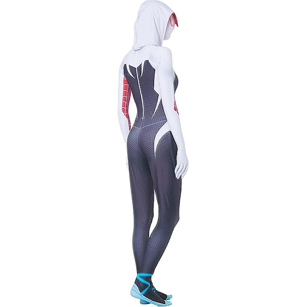 Hämähäkkimies Zentai Bodysuit Superhero Gwen Stacy Cosplay Costume Jumpsuit Mask Suit Tytöt Nainen Bodysuit Halloween Aikuinen Lapsi H_a -a 130