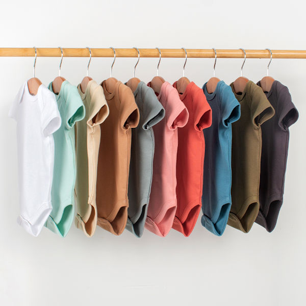 Mub- 202 GOTS-sertifioitu luomu puuvilla lasten vauvan vaatteet vastasyntynyt romper Plain Baby Summer Bodysuit 3 80cm