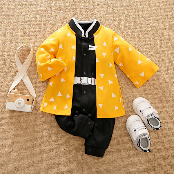 Mub- Custom kids cosplay clothing 0-1 year old baby one-piece Japanese anime cosplay baby clothes personality romper costume 032 59 size