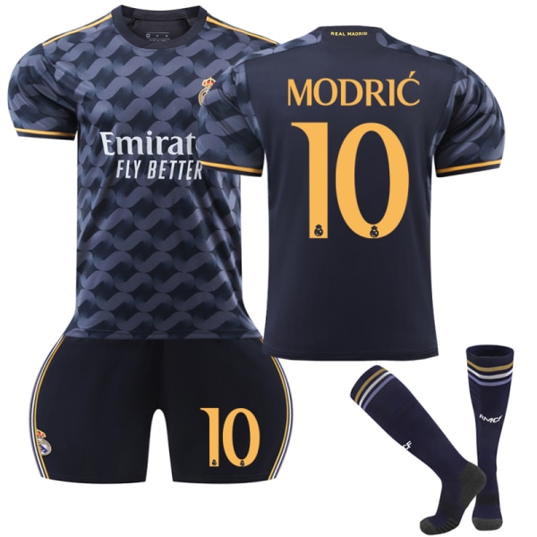 23-24 New Real Madrid Borta Fotbollströja för barn nr 10 Modrić 10-11 Years