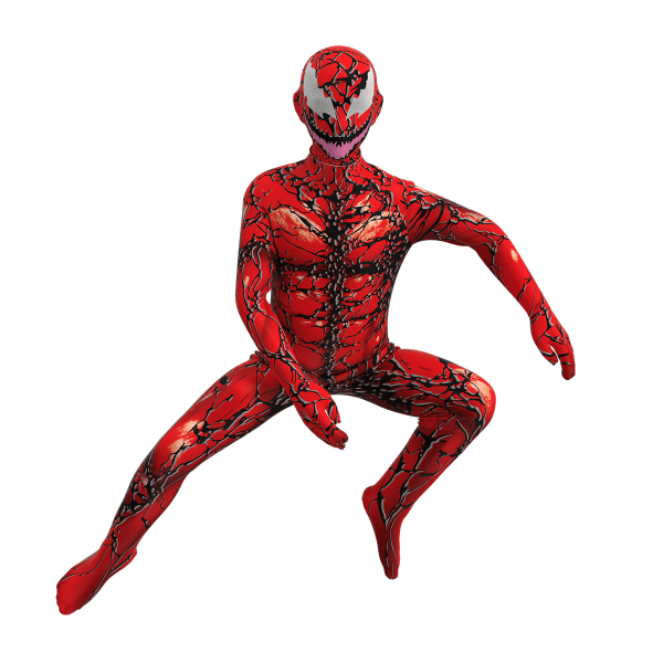 Mub- New Halloween costume cosvenom 2  Venom onesie tights Spider-Man costume Red L