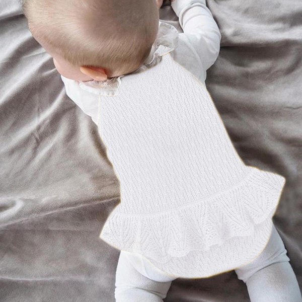 Mub- Baby Bodysuit Cute Newborn Girl Outfits Clothes Tops Fashion Summer Toddler Infant Strap Jumpsuit Solid Knitted Kids Onesie 0-2Y White 90cm