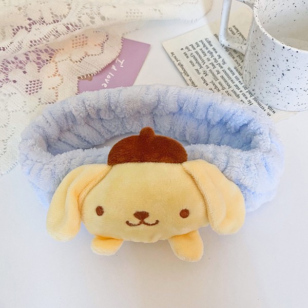 Mub- Plyysi söpö kanelikoira hiuskoriste farée sametti tyttö hiuspanta piirretty huivi Blue cinnamon dog