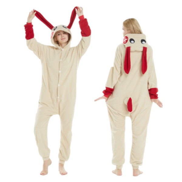 Pet Elf tecknad jumpsuit pyjamas Plus Rabbit Plus Rabbit M