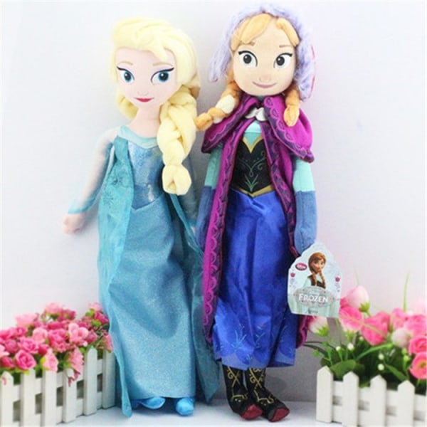 1 st 30/40/46/50 cm Frozen Anna  Olaf Dockor Snow Queen Princess Stuffed Plysch .4 Elsa+Anna 50cm