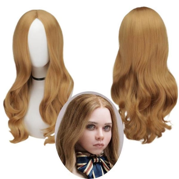 Thriller Movie M3gan Cosplay Costume Full Set Ai Doll Robots Dress Bow Tie Pantyhose Hand Sleeves Wig Party Role Play Suit For Women Girls -a Wig Only 4-5 Years