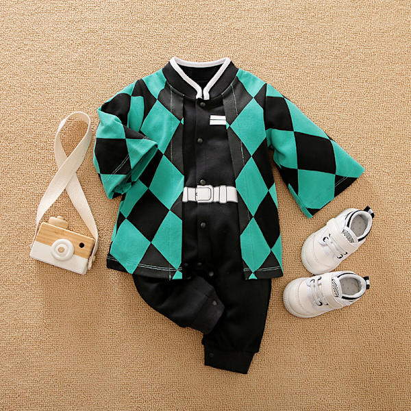Mub- Custom kids cosplay clothing 0-1 year old baby one-piece Japanese anime cosplay baby clothes personality romper costume 031 80 size