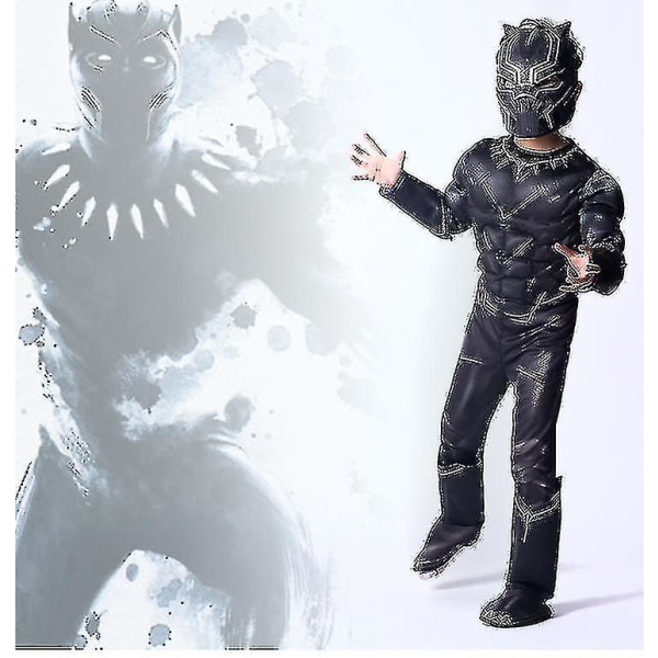 Children39;s kläder Panther Costume Hero Cos Kostym Party Dress Up M