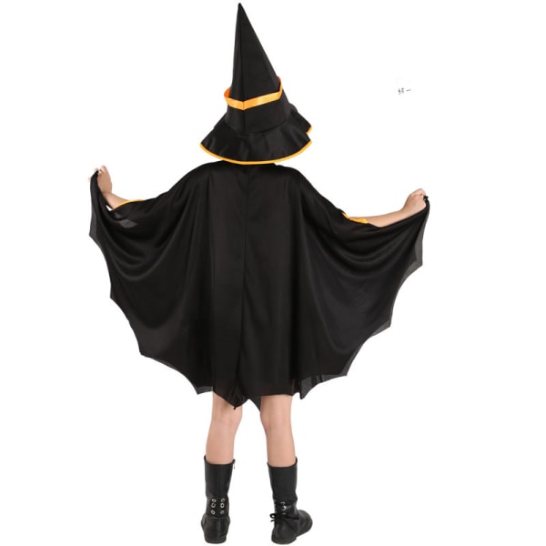 Mub- Engros Halloween Kappe Barnas Hekser Ytelseskostyme Halloween Festdekorasjon Barn Kostymer Cosplay Polyester Black 80*110cm